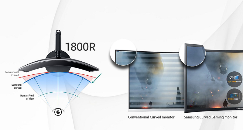 مانیتور ال ای دی منحنی سامسونگ 24 اینچ مدل C24FG70-SAMSUNG LED MONITOR C24FG70 24 INCH CURVED-C24FG70